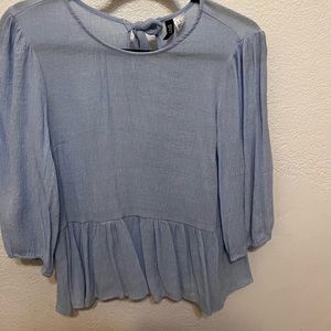 Light blue long sleeve Top